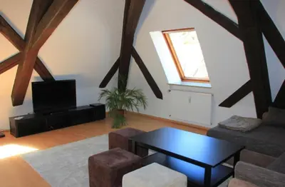 Ein Sitzbereich in der Unterkunft Goldener Anker Pottenstein Urlaub für die ganze Familie