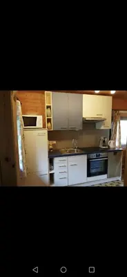 Küche/Küchenzeile in der Unterkunft Ruhig gelegenes Ferienhaus