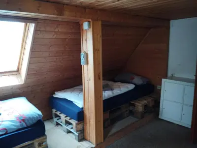 Ein Bett oder Betten in einem Zimmer der Unterkunft Monteurhaus Mühlbach :-)
