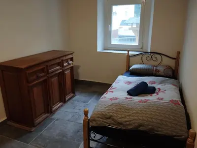 Ein Bett oder Betten in einem Zimmer der Unterkunft Monteurhaus Mühlbach :-)